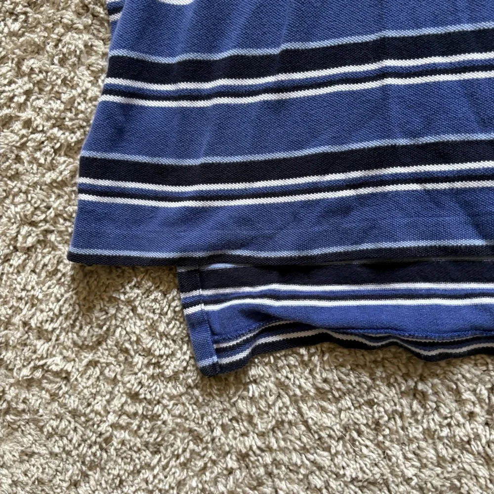 Vintage‎ Polo Ralph Lauren Polo Denim Collar Men's XL Blue Multi Striped